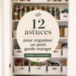 Garde-manger organisé avec des bocaux étiquetés