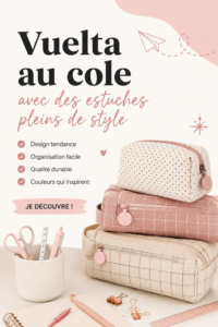 Femme stylée avec des accessoires de rentrée colorés et tendance