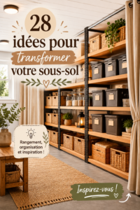 Sous-sol aménagé en espace convivial avec un mobilier chaleureux
