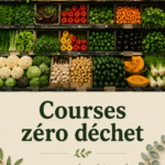Femme faisant ses courses avec des contenants réutilisables pour un mode de vie zéro déchet.
