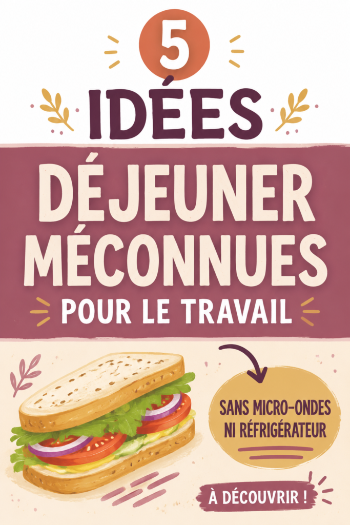 Idées de déjeuners sains à emporter au travail