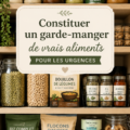 Garde-manger bien organisé avec des aliments sains et pratiques