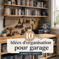 Un garage bien organisé avec des étagères et des outils rangés