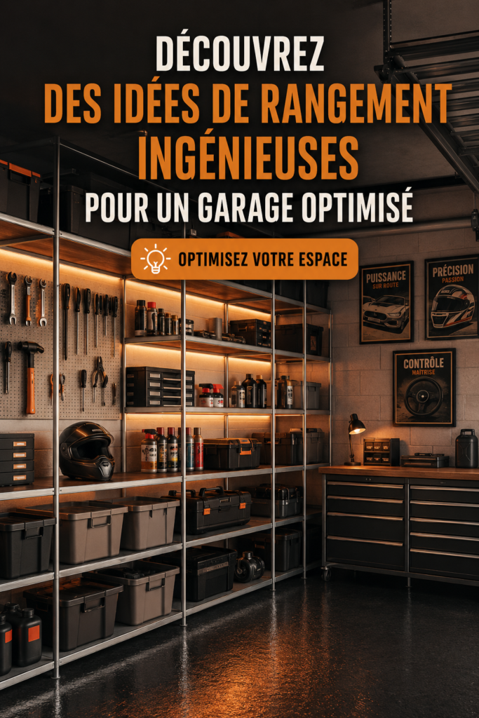 Idées de rangement de garage avec rayonnages et accessoires pratiques