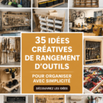 Organisation d'un garage avec des rangements créatifs pour les outils