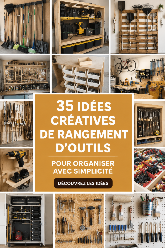 Organisation d'un garage avec des rangements créatifs pour les outils