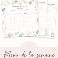 Plan de repas hebdomadaire avec des recettes équilibrées et pratiques.