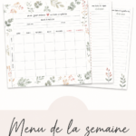 Plan de repas hebdomadaire avec des recettes équilibrées et pratiques.