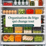 Réfrigérateur bien organisé avec des aliments frais et colorés
