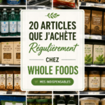 Produits bio et sains sur une table en bois