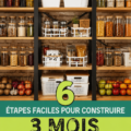Image d'une réserve alimentaire organisée avec différents aliments non périssables