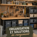 Une pièce bien organisée avec des solutions de rangement pratiques et esthétiques.