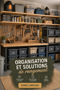 Une pièce bien organisée avec des solutions de rangement pratiques et esthétiques.