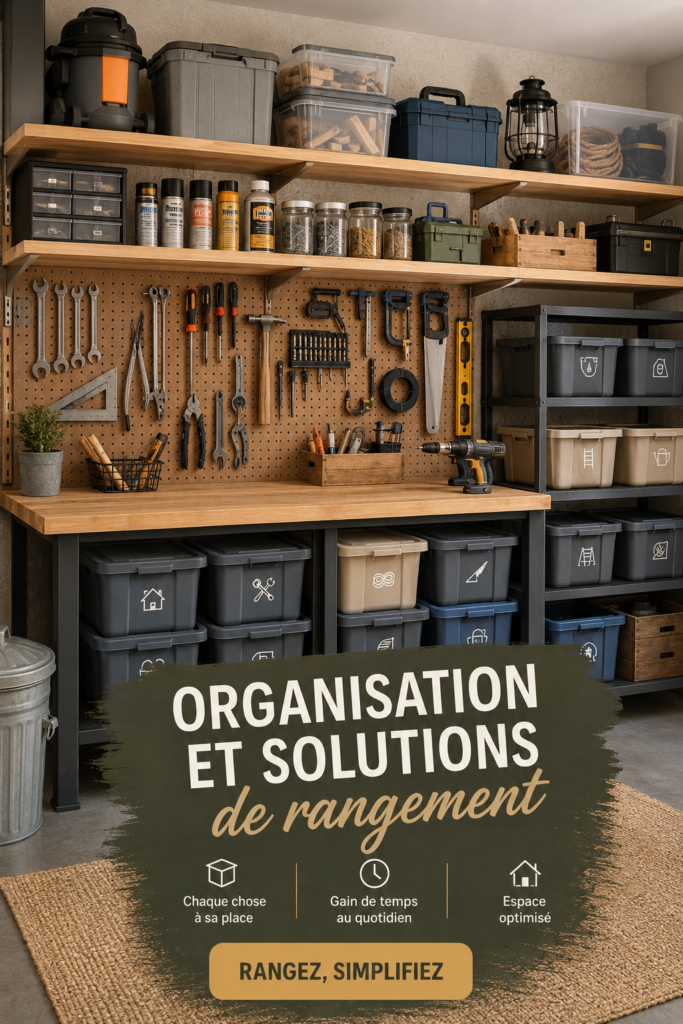 Une pièce bien organisée avec des solutions de rangement pratiques et esthétiques.