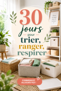 Une maison bien rangée et apaisante, symbole d'un défi de rangement réussi.