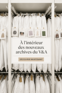 Vue de l'archive du V&A révélant des objets d'art fascinants