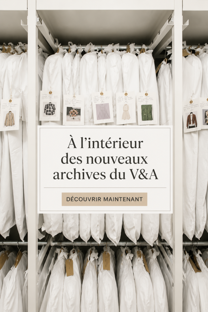 Vue de l'archive du V&A révélant des objets d'art fascinants
