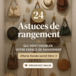 Femme rangeant son placard avec des astuces de rangement pratiques