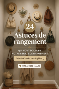 Femme rangeant son placard avec des astuces de rangement pratiques