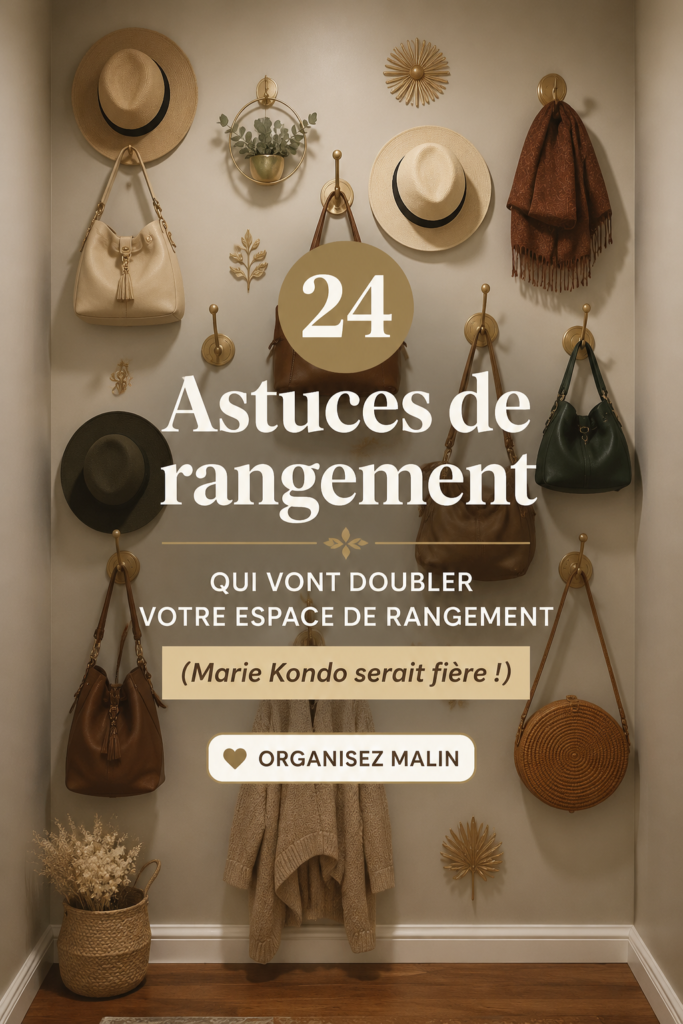 Femme rangeant son placard avec des astuces de rangement pratiques