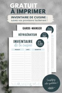 Organisateur d'inventaire de cuisine avec aliments étiquetés