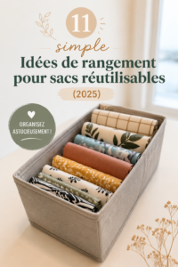 Organisateurs de sacs réutilisables suspendus dans une cuisine moderne