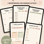 Un kit de planification des repas avec des listes et des recettes.