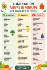 Liste d'aliments Low FODMAP à imprimer pour un régime adapté à la santé intestinale