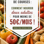 Des produits frais et des produits secs sur une table pour illustrer un budget de course