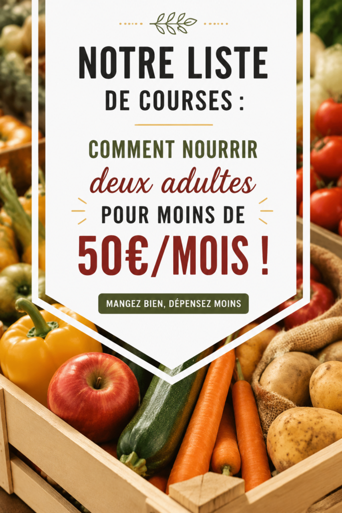 Des produits frais et des produits secs sur une table pour illustrer un budget de course