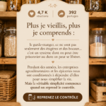 Garde-manger organisé avec des bocaux et des étagères bien rangées