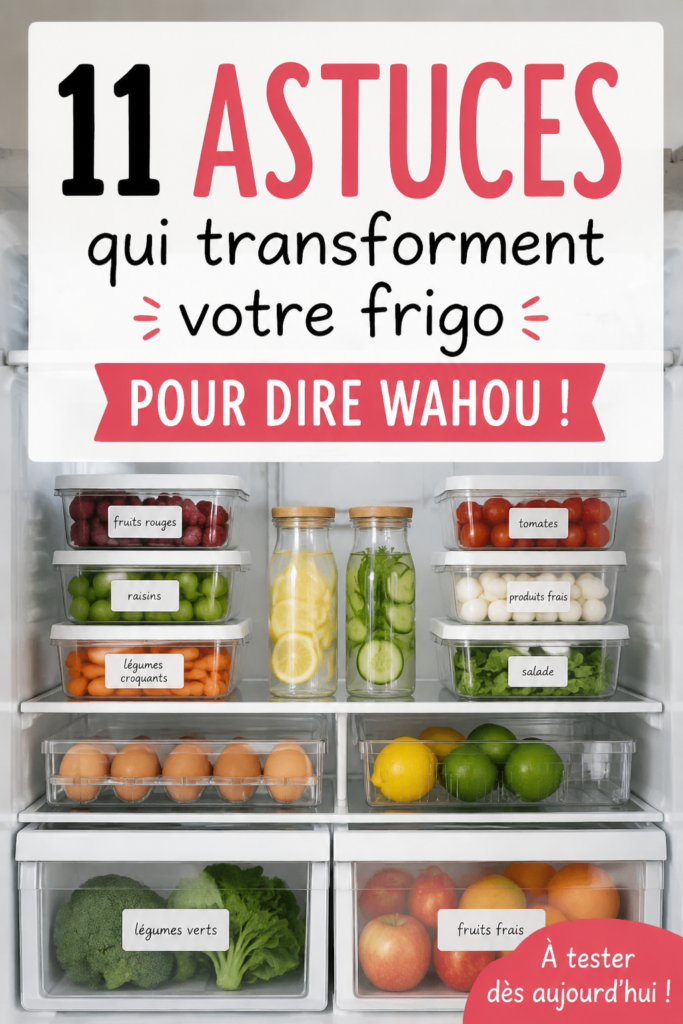 Réfrigérateur organisé avec un rangement optimal des aliments.