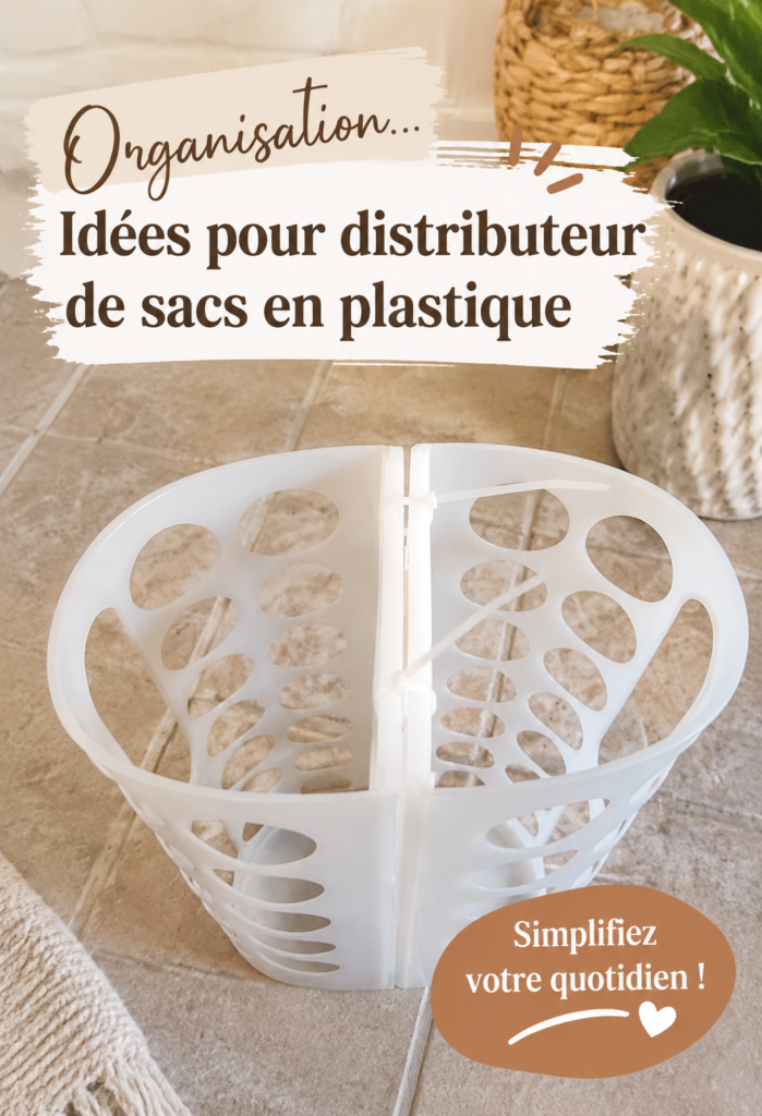 Distributeur de sacs Ikea bien organisé avec des sacs colorés