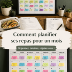 Femme préparant des repas en avance pour un mois.
