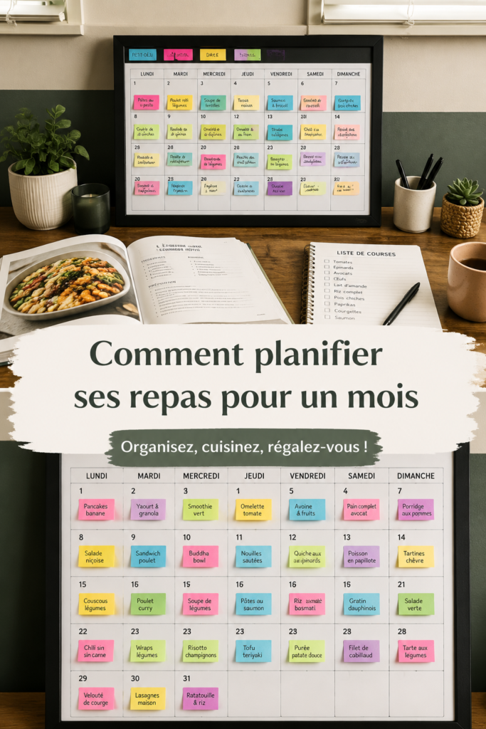 Femme préparant des repas en avance pour un mois.