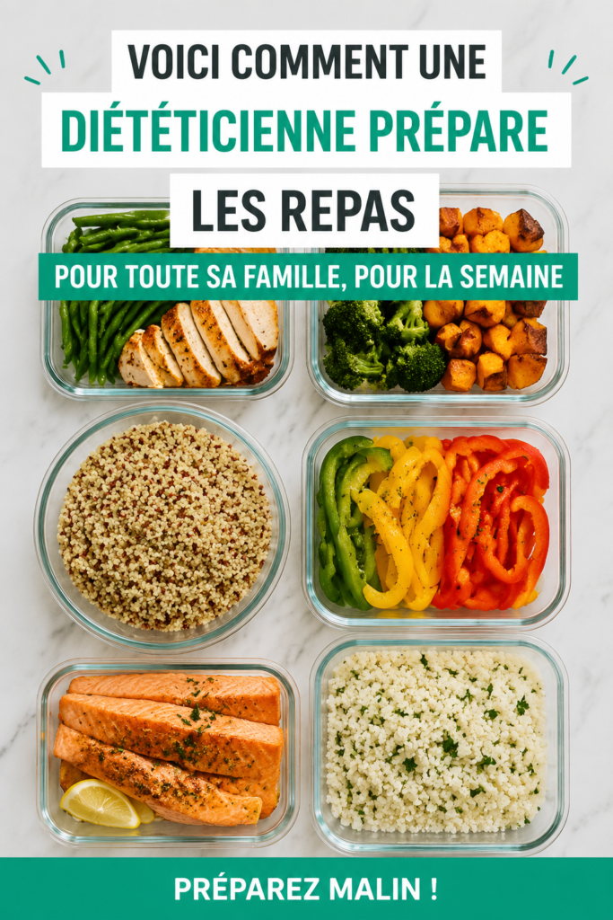 Une famille préparant des repas sains ensemble en cuisine