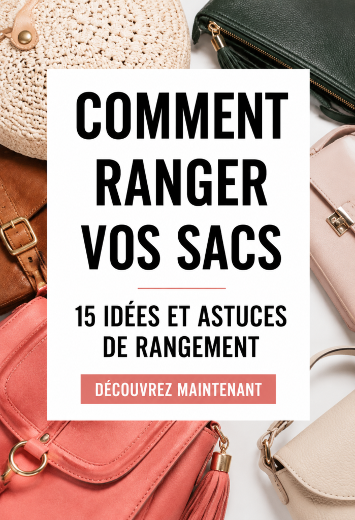 Rangement esthétique et pratique pour sacs à main dans une armoire moderne