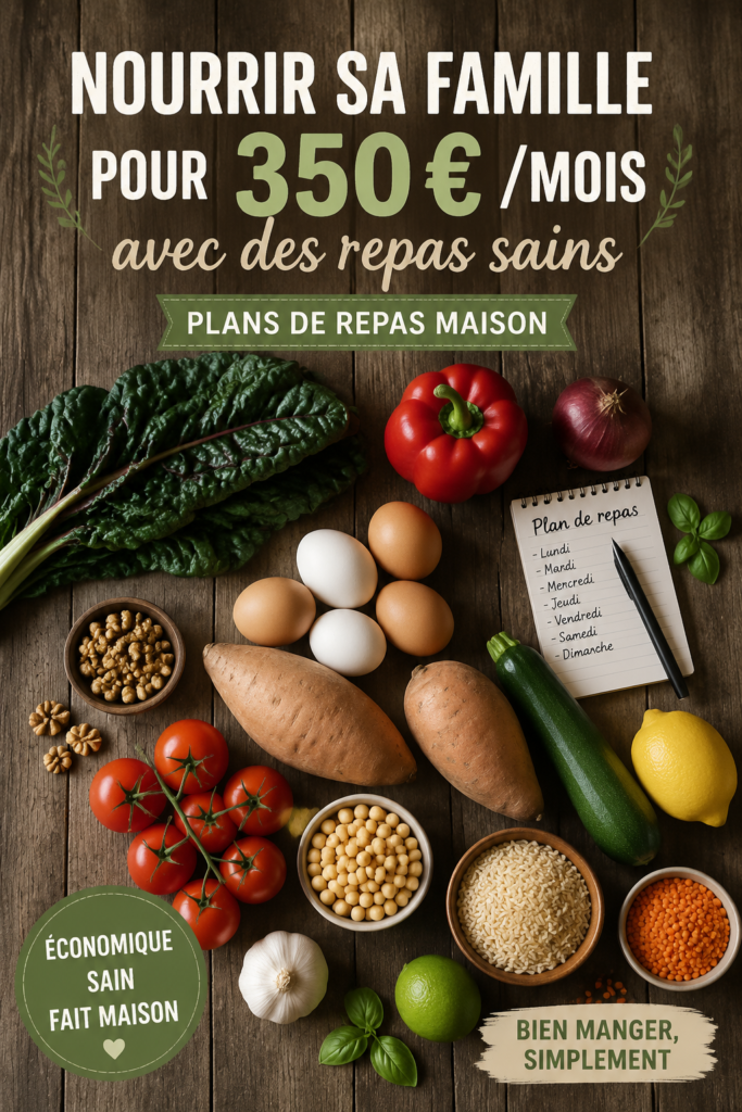 Une table remplie de plats variés et sains pour une famille