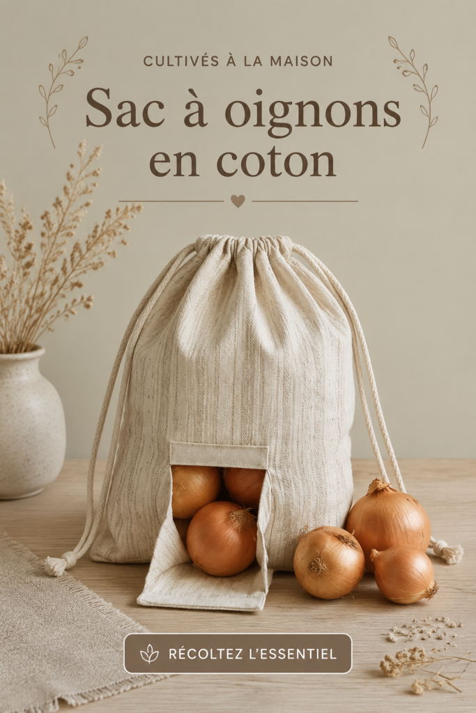 Sac en coton écolo pour le rangement dans une maison chaleureuse.