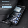 Boîte de rangement pratique sous le siège d'une voiture Model Y