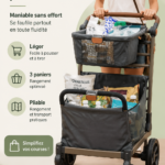Chariot de courses léger et pratique, idéal pour les emplettes quotidiennes