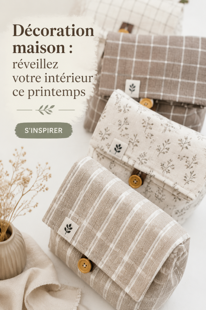 Exemples d'accessoires déco printaniers dans un intérieur chaleureux
