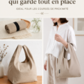 Éco-bag pratique et stylé utilisé pour aller faire des courses, offrant une solution de rangement optimale.
