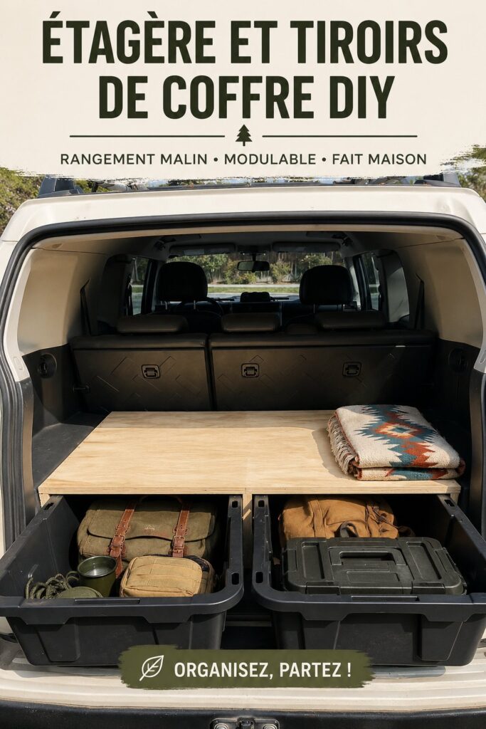 Étagère DIY en bois avec tiroirs intégrés pour un rangement pratique