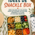 Boîte à snacks colorée avec une variété d'aliments pour une sortie réussie.