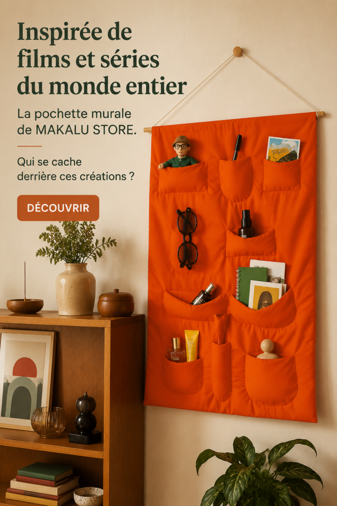 Un mur pocket inspiré du design japonais de Makalu Store, idéal pour une décoration épurée.
