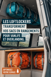 Des sacs de voyage transformés en rangements pratiques pour vanlife