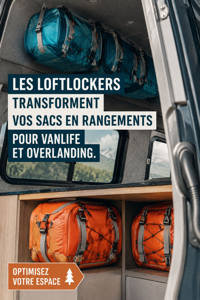 Des sacs de voyage transformés en rangements pratiques pour vanlife