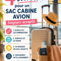 Sac cabine optimisé pour l'avion, prêt à partir en voyage