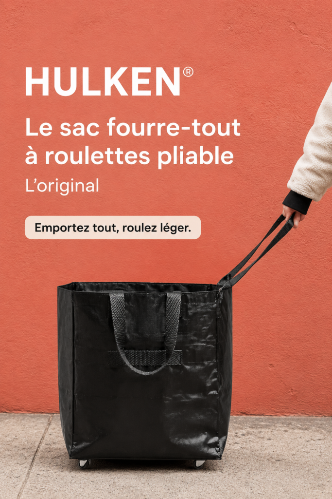 Sac pliable HULKEN® en usage au marché